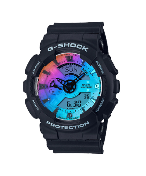 CASIO G-SHOCK นาฬิกาข้อมือ นาฬิกากันน้ำ นาฬิกาของแท้ ประกันศูนย์ CMG 1 ปี รุ่น GA-110SR-1A นาฬิกาสีดำ