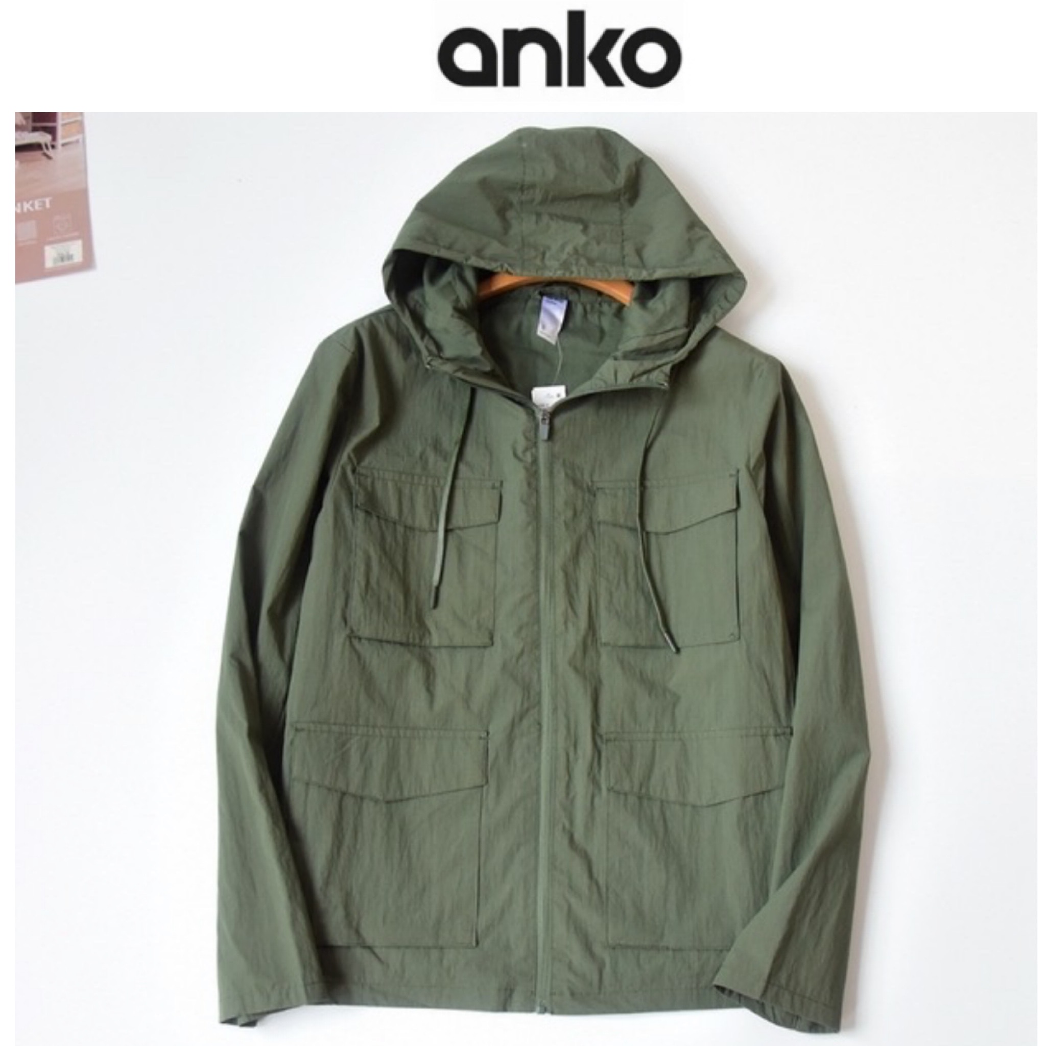 เสื้อทหาร เสื้อนอกเขียวทหาร เสื้อนอกแนวทหาร ankoแพทเทินสวย เท่ห์มาก คะ แบรนด์ เขียว