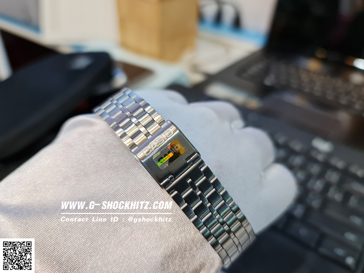 CASIO นาฬิกาคาสิโอ นาฬิกาข้อมือ นาฬิกากันน้ำ นาฬิกาของแท้ ประกันศูนย์ CMG 1 ปี รุ่น A-159WA-N1DF นาฬิกาสีเงิน