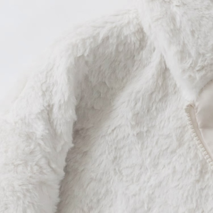915 เสื้อเฟอร์กันหนาว หมวกฮู้ด เสื้อขน Fluffy coat แบรนด์ SUREVE (JAPAN) เทา