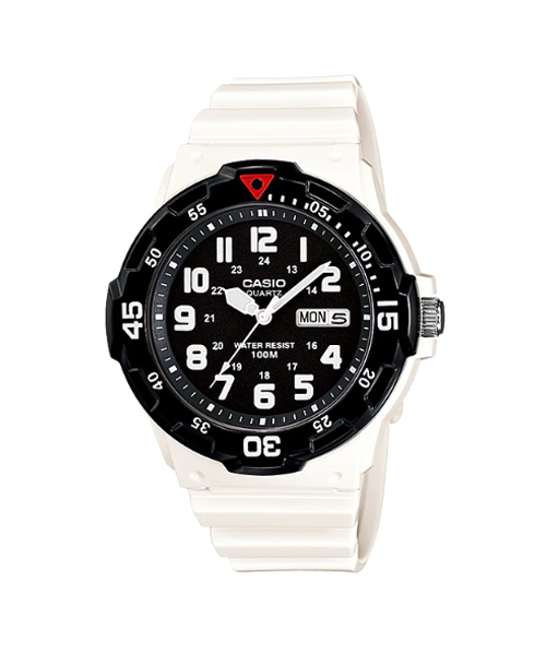 CASIO นาฬิกาคาสิโอ นาฬิกาข้อมือ นาฬิกากันน้ำ นาฬิกาของแท้ ประกันศูนย์ CMG 1 ปี รุ่น MRW-200HC-7B นาฬิกาสีขาว