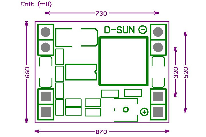 DC-DC step-downแปลงไฟจาก 23-4.75V เป็น 17-1V กระแส 1.8A สูงสุด 3A