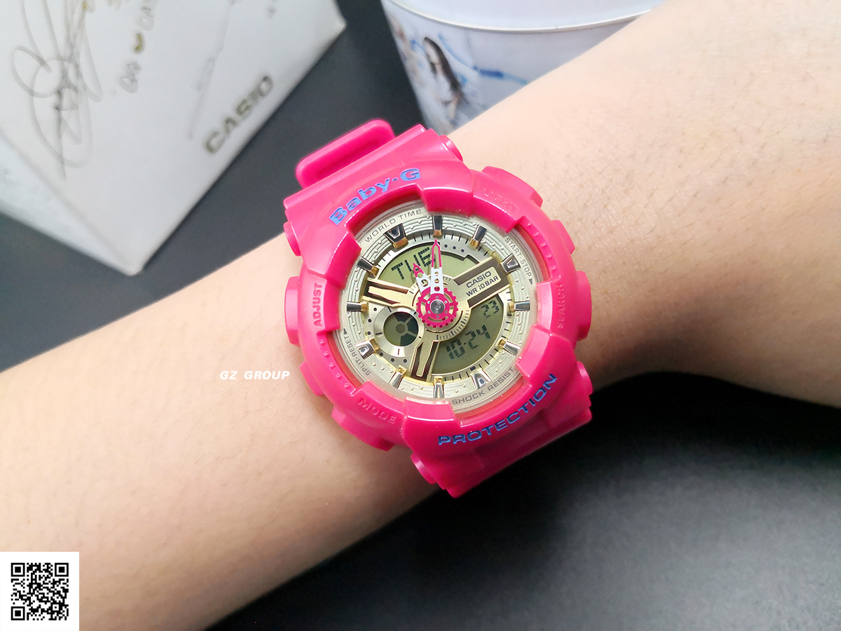 CASIO MID YEAR SALE BABY-G พร้อมส่ง นาฬิกาข้อมือ นาฬิกากันน้ำ นาฬิกาของแท้ ประกันศูนย์ CMG 1 ปี รุ่น BA-111GGB-4A นาฬิกาสีชมพู