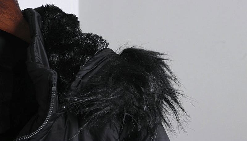 MAREZZI เสื้อกันหนาว เสื้อฮู้ดเฟอร์ บุนวมอุ่น แบรนด์ Marezzi (padded puffer coat) ดำ