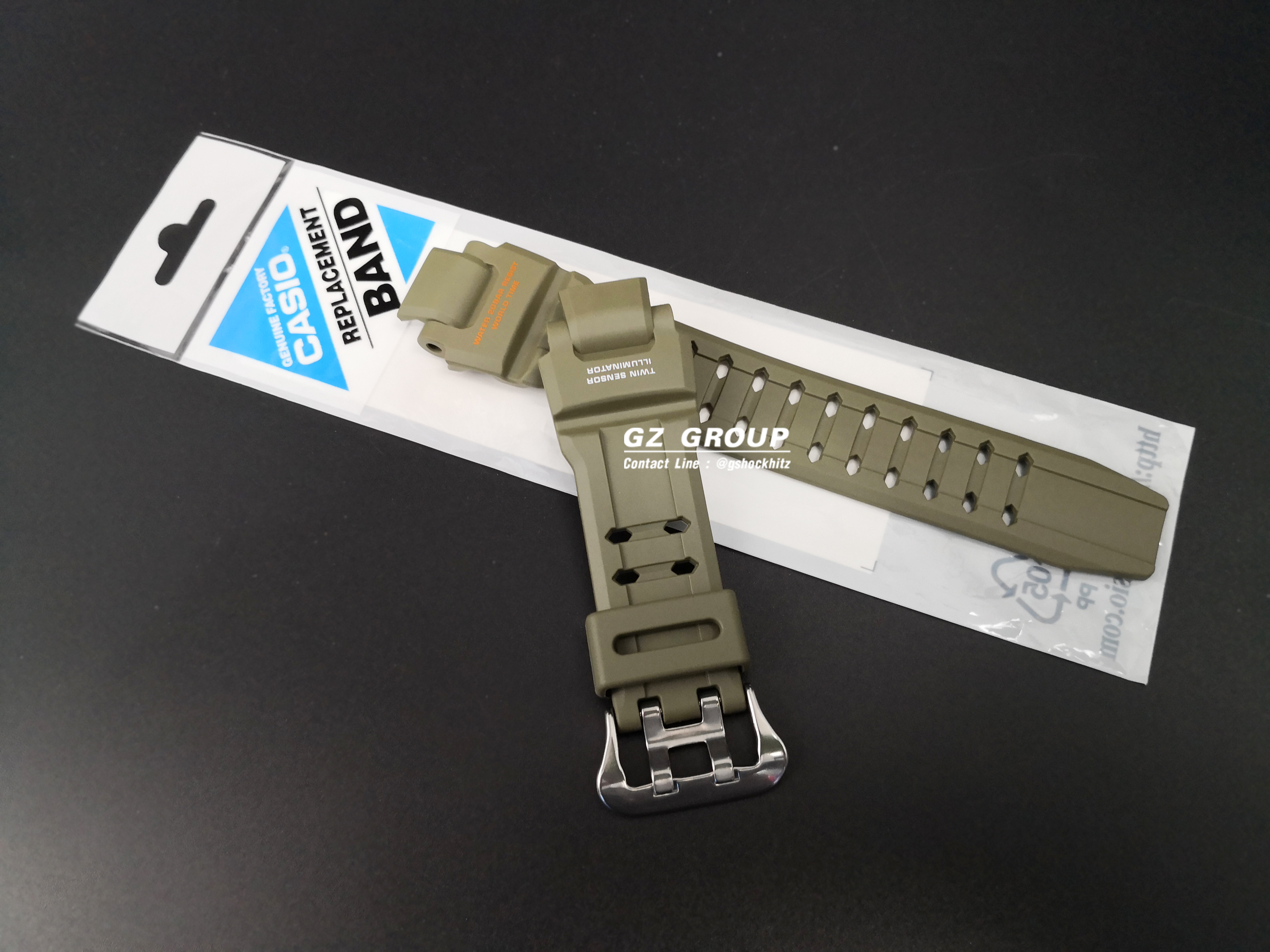 CASIO GENUINE FACTORY CASIO REPLACEMENT อะไหล่นาฬิกา G-SHOCK รุ่น GA-1100KH-3 กรอบสายสีเขียว
