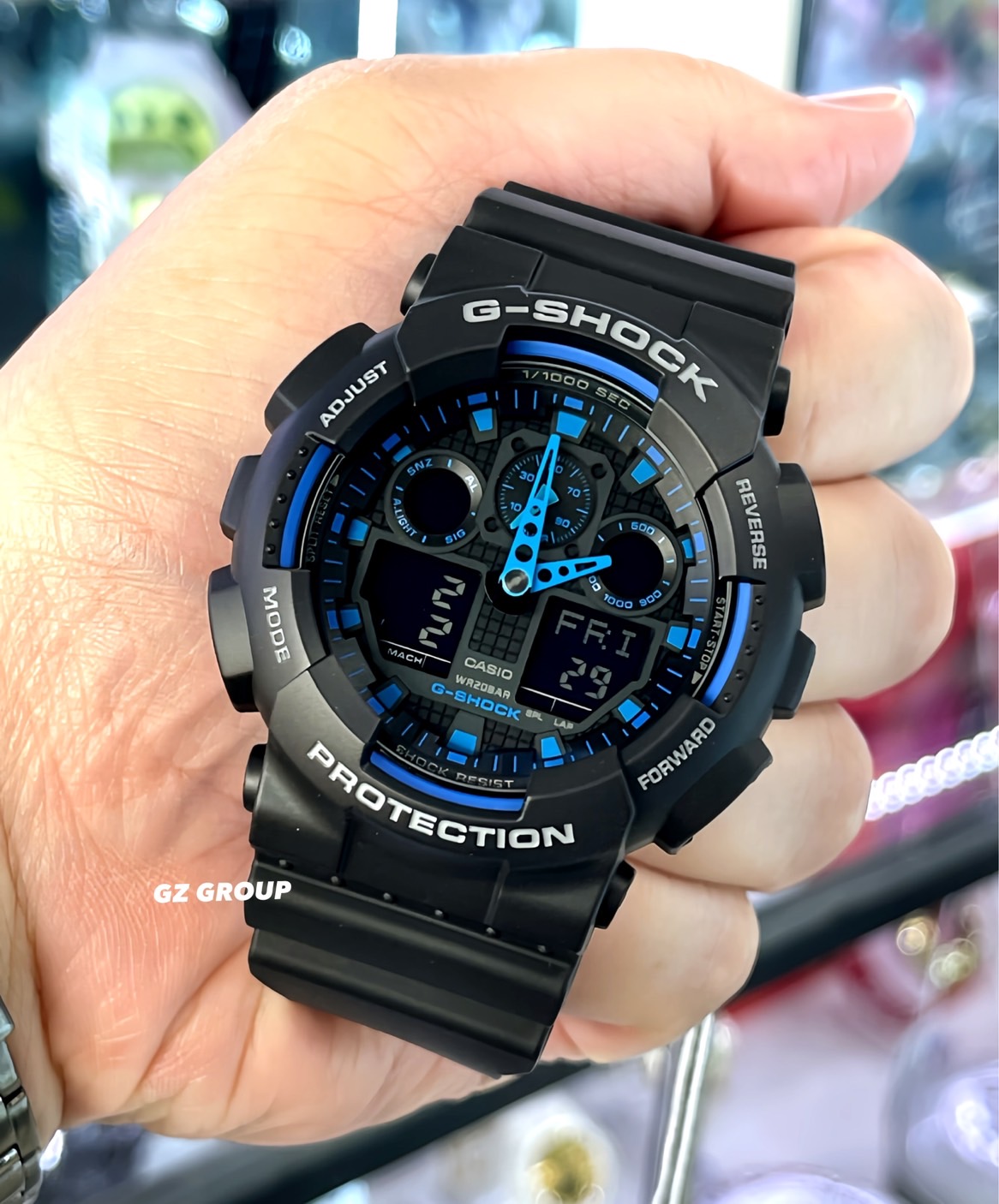 CASIO G-SHOCK นาฬิกาข้อมือ นาฬิกากันน้ำ นาฬิกาของแท้ ประกันศูนย์ CMG 1 ปี รุ่น GA-100-1A2 นาฬิกาสีดำ