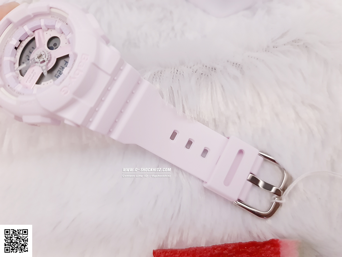 CASIO BABY-G นาฬิกาข้อมือ นาฬิกากันน้ำ นาฬิกาของแท้ ประกันศูนย์ CMG 1 ปี รุ่น BA-110-4A2 นาฬิกาสีชมพู