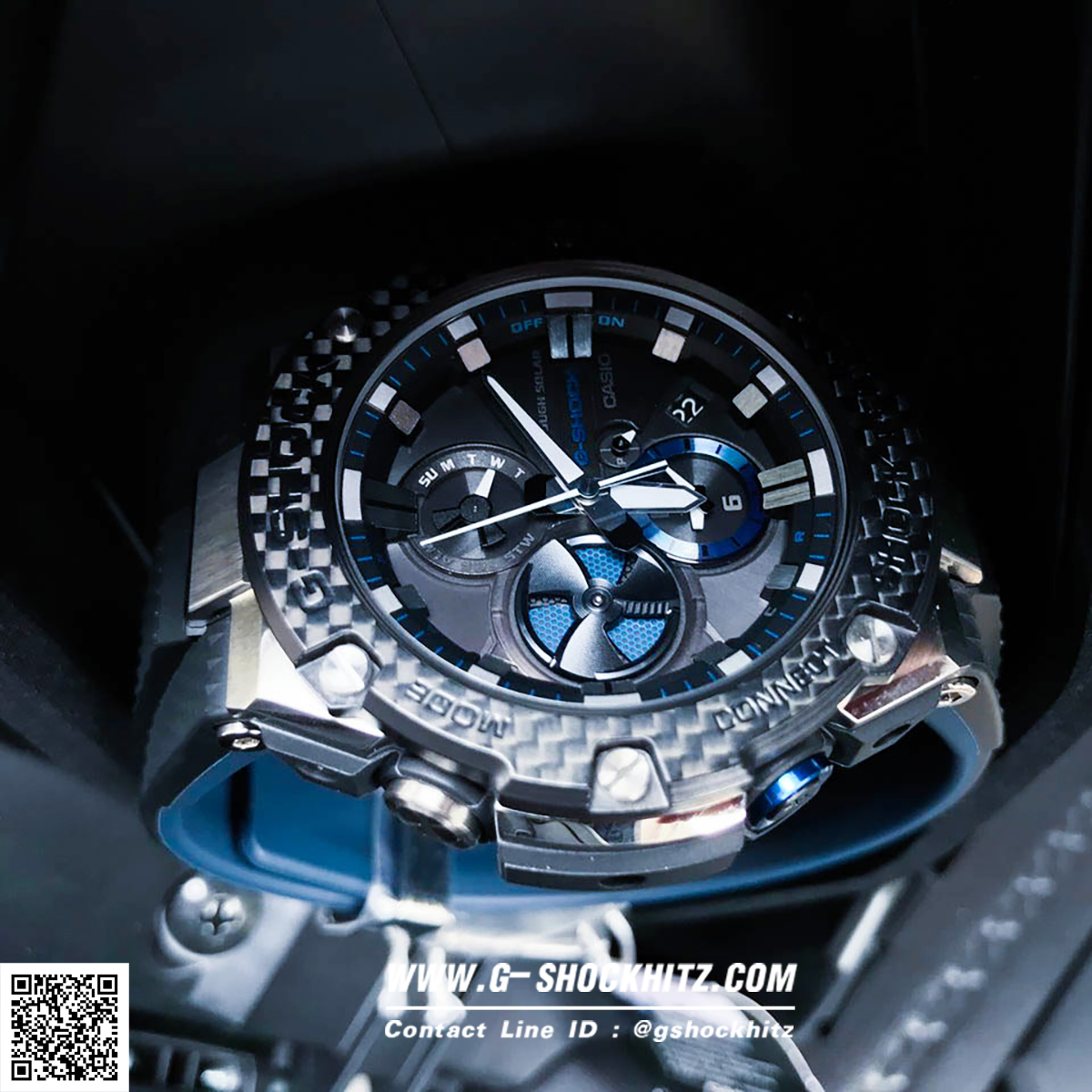 CASIO MID YEAR SALE G-SHOCK พร้อมส่ง นาฬิกาข้อมือ นาฬิกากันน้ำ นาฬิกาของแท้ ประกันศูนย์ CMG 1 ปี รุ่น GST-B100XA-1A นาฬิกาสีดำ