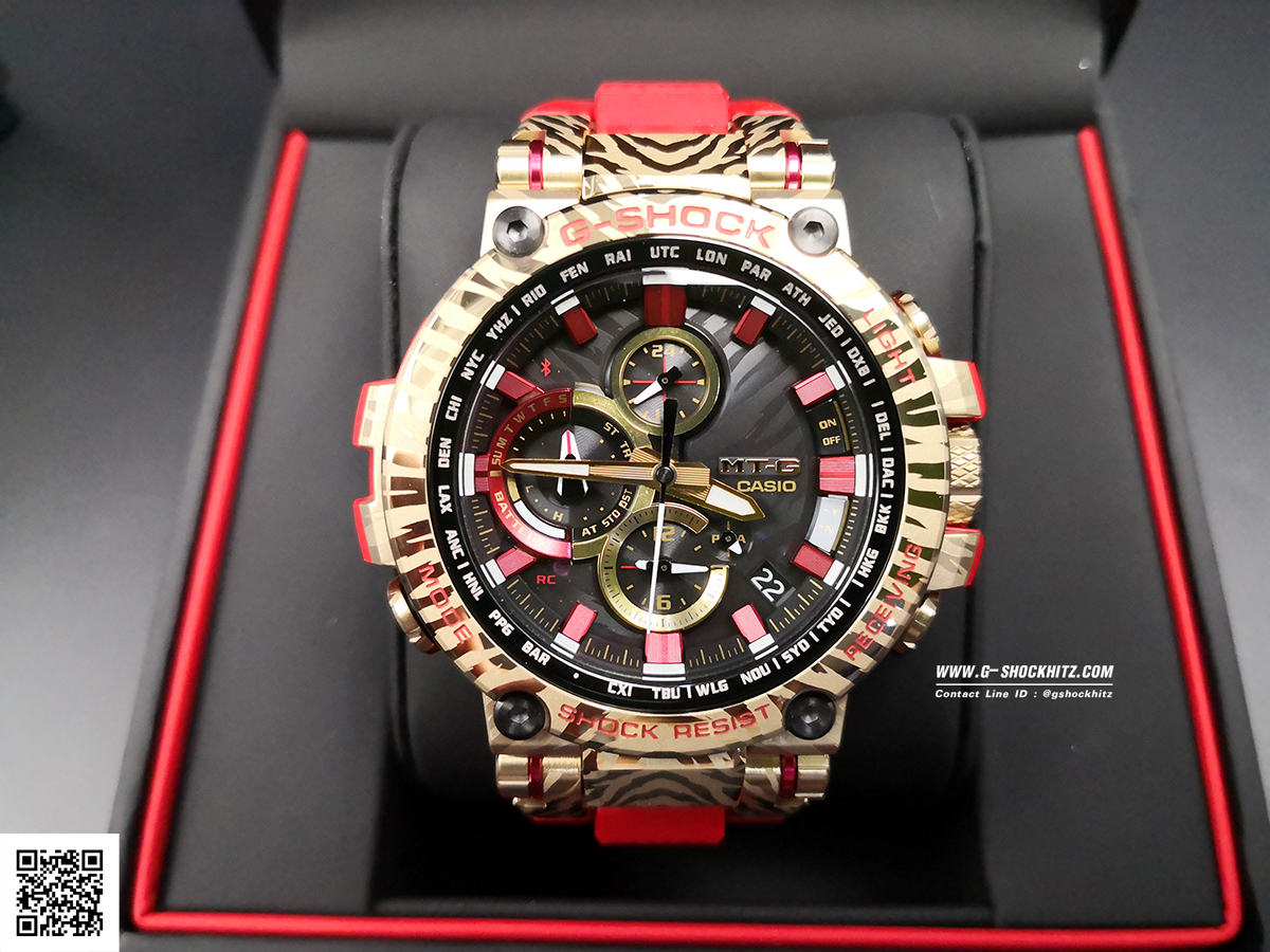 CASIO G-SHOCK นาฬิกาข้อมือ นาฬิกากันน้ำ นาฬิกาของแท้ ประกันศูนย์ CMG 1 ปี รุ่น MTG-B1000CX-4A นาฬิกาสีแดง