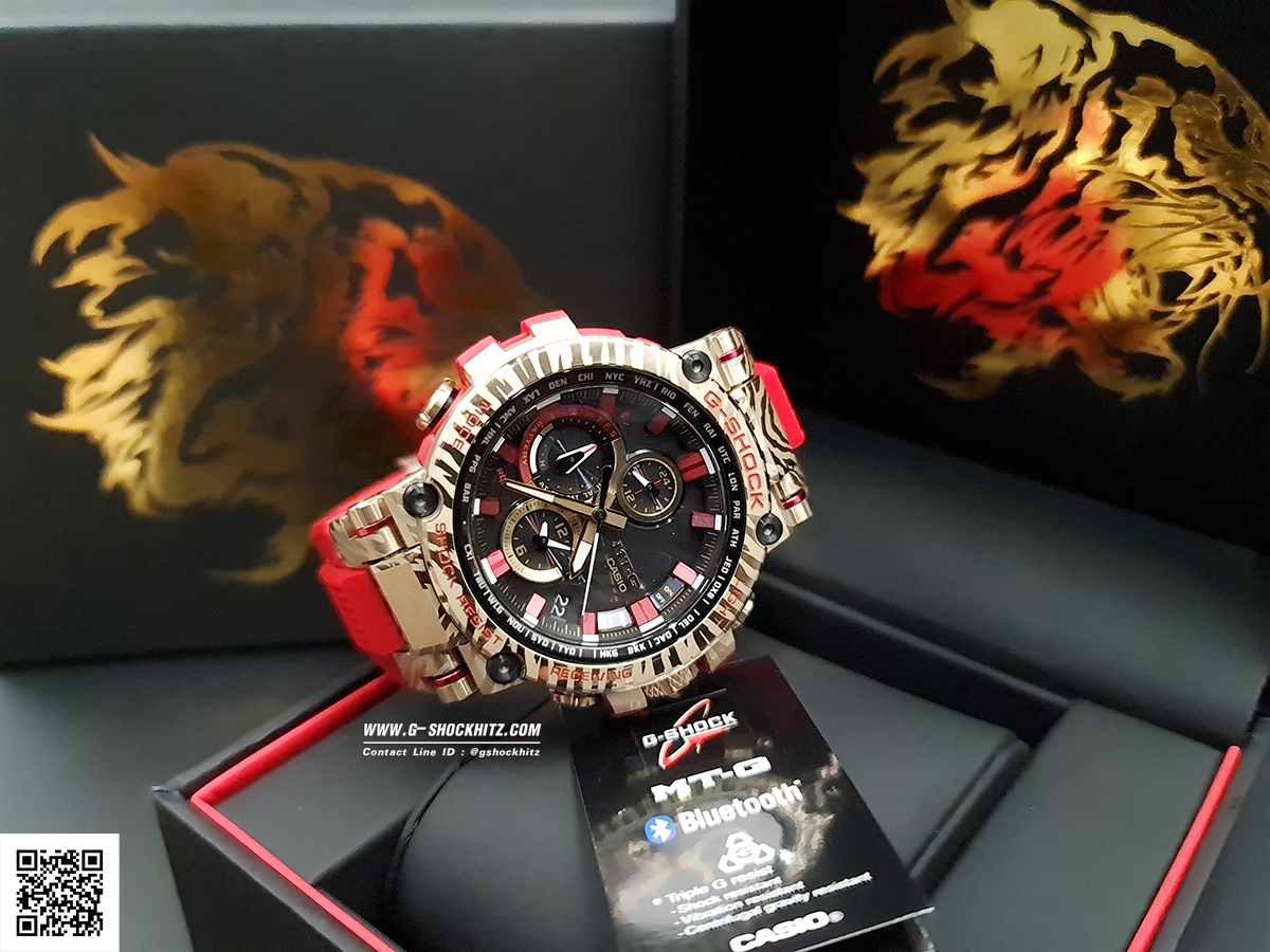 CASIO G-SHOCK นาฬิกาข้อมือ นาฬิกากันน้ำ นาฬิกาของแท้ ประกันศูนย์ CMG 1 ปี รุ่น MTG-B1000CX-4A นาฬิกาสีแดง