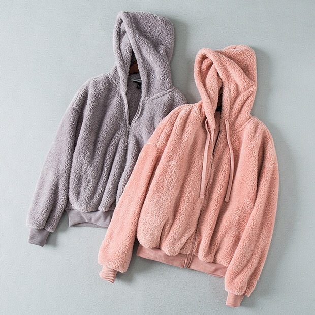 เสื้อเฟอร์กันหนาว แบรนด์ Forever21 เสื้อคลุมขน สีชมพู ขนนิ่มฟู นุ่มมากคะ สำเนา ชมพู