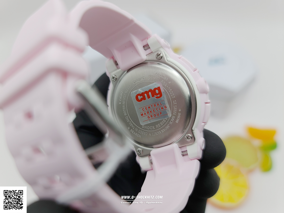 CASIO BABY-G นาฬิกาข้อมือ นาฬิกากันน้ำ นาฬิกาของแท้ ประกันศูนย์ CMG 1 ปี รุ่น BGA-150ST-4A นาฬิกาสีชมพู