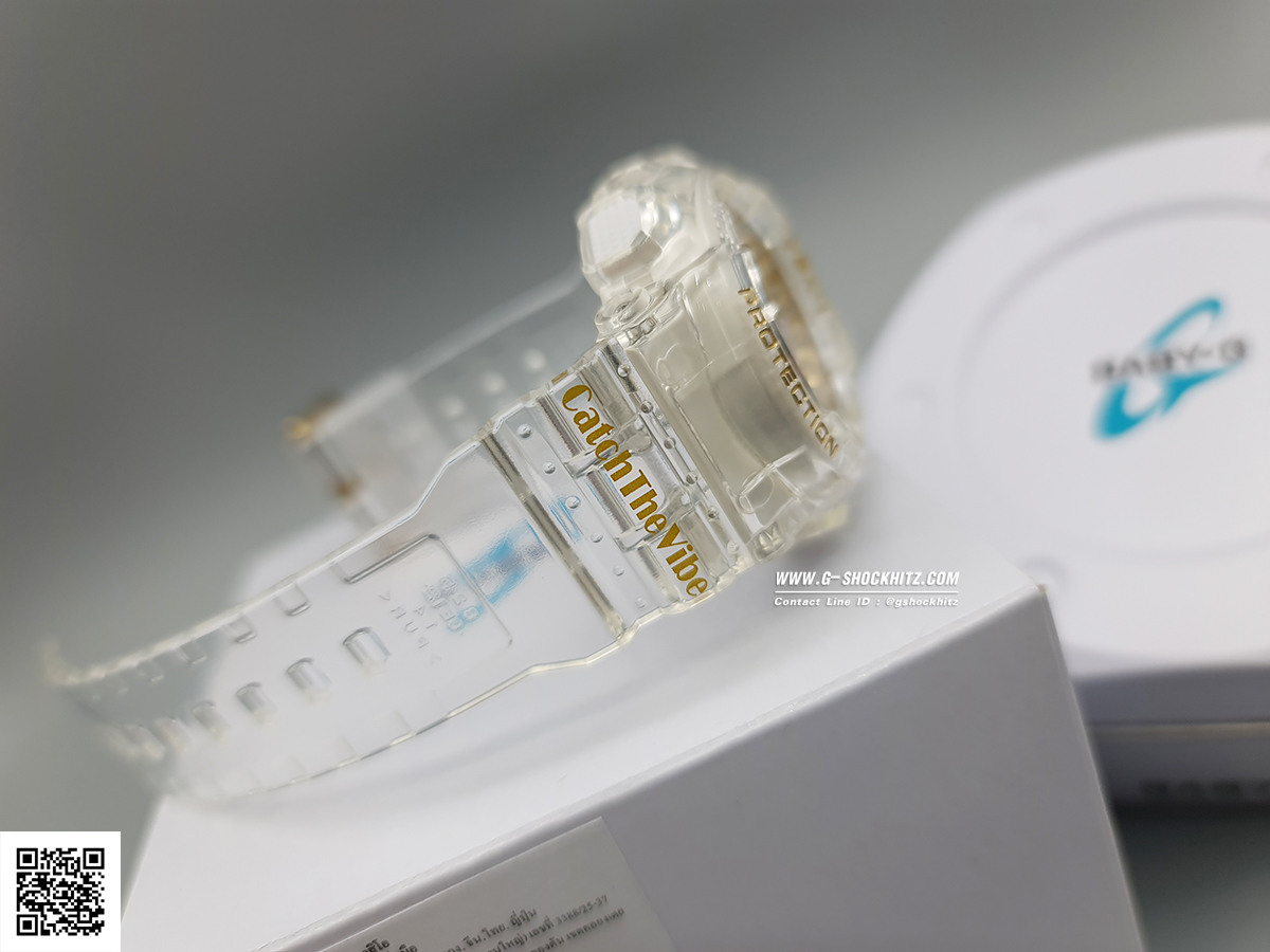 CASIO BABY-G นาฬิกาข้อมือ นาฬิกากันน้ำ นาฬิกาของแท้ ประกันศูนย์ CMG 1 ปี รุ่น BA-130CVG-7A นาฬิกาสีใส