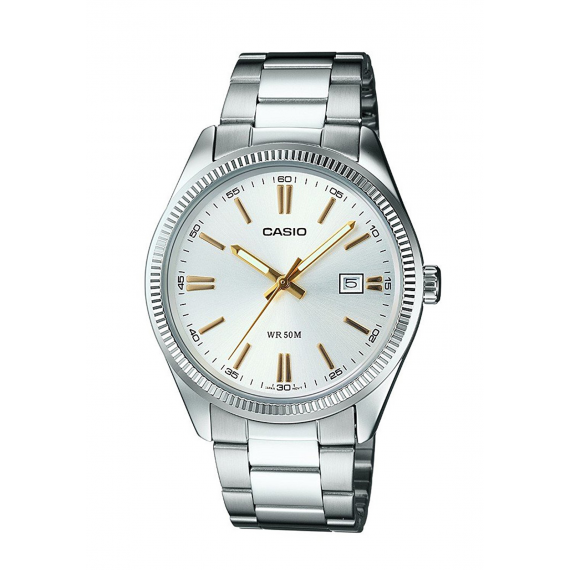 CASIO นาฬิกาคาสิโอ นาฬิกาข้อมือ นาฬิกากันน้ำ นาฬิกาของแท้ ประกันศูนย์ CMG 1 ปี รุ่น MTP-1302D-7A2 นาฬิกาสีเงิน