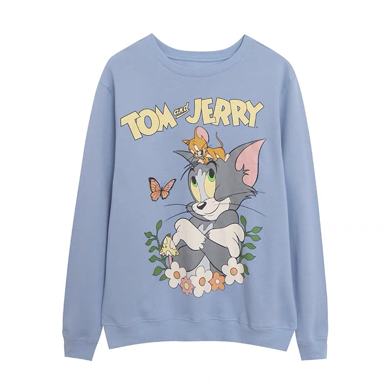 Disney เสื้อวอร์มฮู้ด แขนยาว สีเทา สกรีน TOM&Jerry งาน warner DISNEY สำเนา สำเนา สำเนา เทา