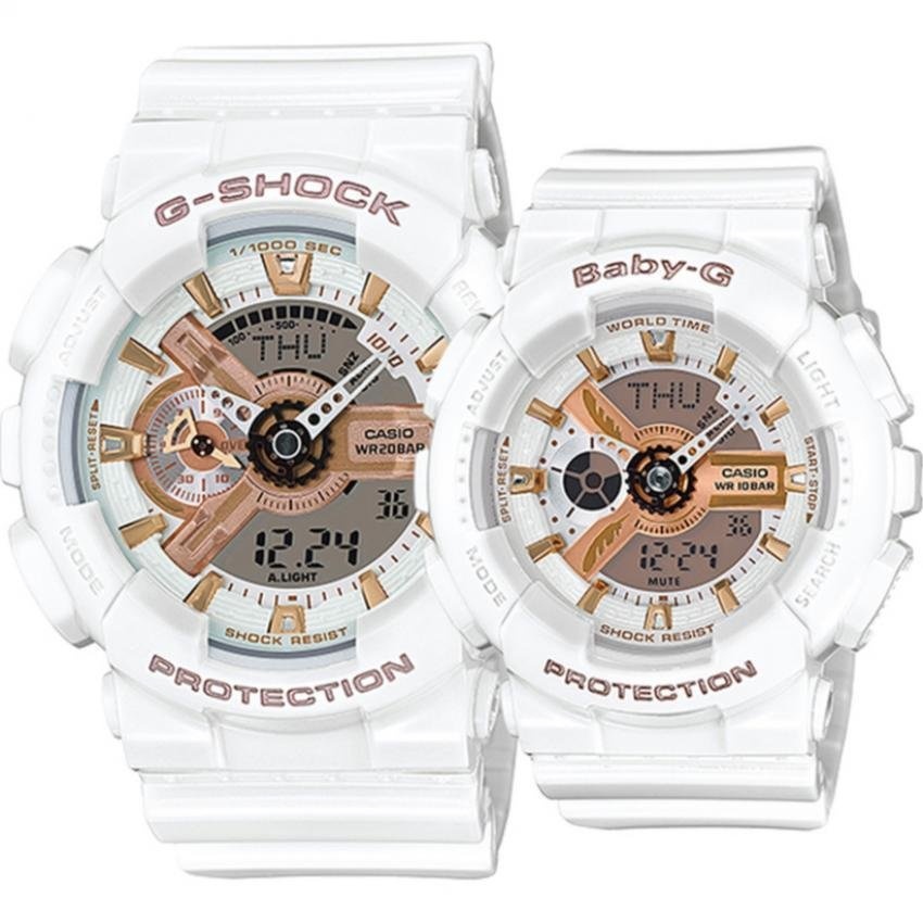CASIO LOVESET นาฬิกาข้อมือ นาฬิกากันน้ำ นาฬิกาของแท้ ประกันศูนย์ CMG 1 ปี รุ่น LOV-15A-7A นาฬิกาสีขาว