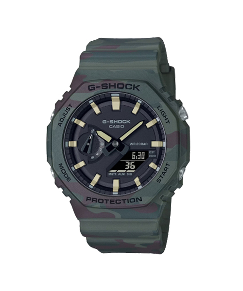 CASIO G-SHOCK นาฬิกาข้อมือ นาฬิกากันน้ำ นาฬิกาของแท้ ประกันศูนย์ CMG 1 ปี รุ่น GAE-2100WE-3A นาฬิกาสีเขียว