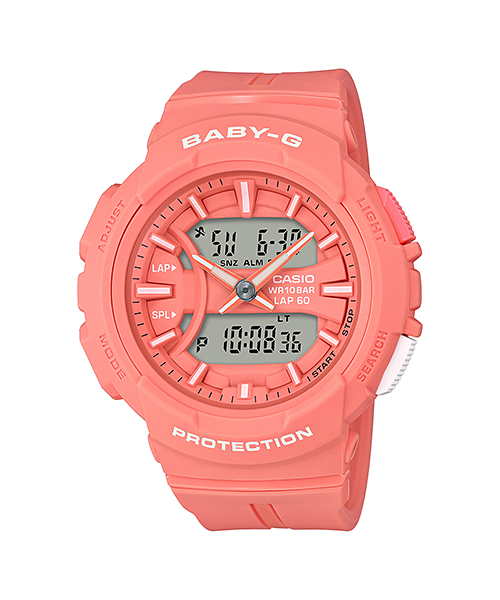 CASIO BABY-G นาฬิกาข้อมือ นาฬิกากันน้ำ นาฬิกาของแท้ ประกันศูนย์ CMG 1 ปี รุ่น BGA-240BC-4A นาฬิกาสีส้ม