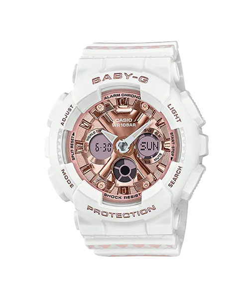 CASIO BABY-G นาฬิกาข้อมือ นาฬิกากันน้ำ นาฬิกาของแท้ ประกันศูนย์ CMG 1 ปี รุ่น BA-130SP-7A นาฬิกาสีขาว