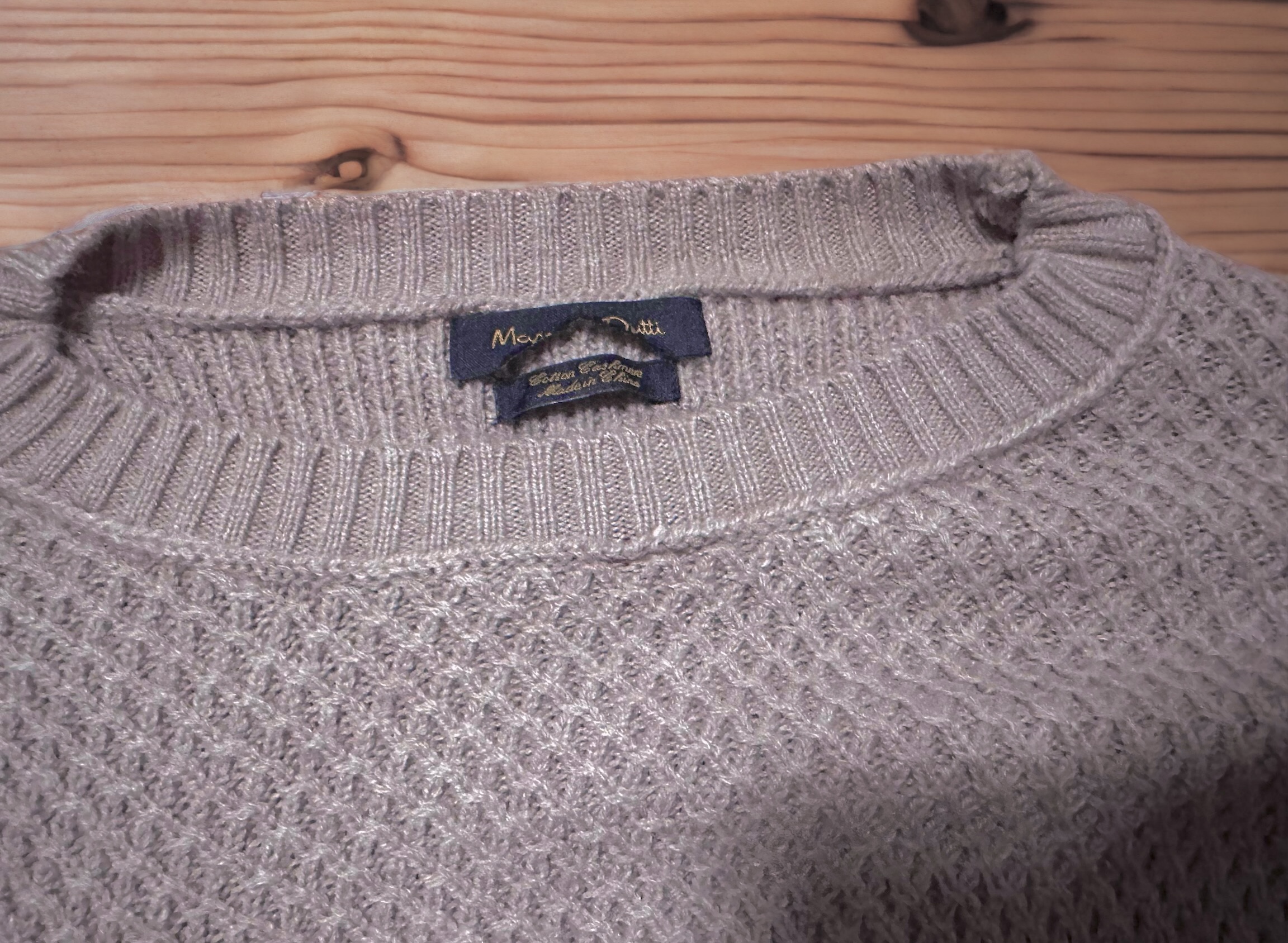 massimo dutti cotton cashmere เสื้อหนาวไหมพรม ไหมพรมถัก เนื้อไหม นุ่ม สวย งาน แบรนด์massimo dutti cotton cashmere งานตัดป้าย cotton cashmere แท้