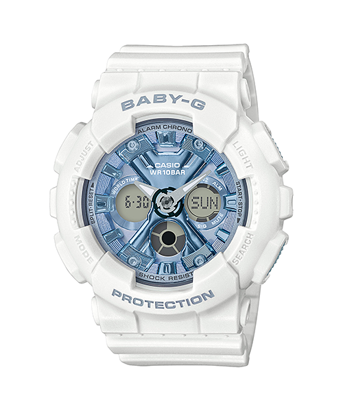 CASIO BABY-G นาฬิกาข้อมือ นาฬิกากันน้ำ นาฬิกาของแท้ ประกันศูนย์ CMG 1 ปี รุ่น BA-130-7A2 นาฬิกาสีขาว