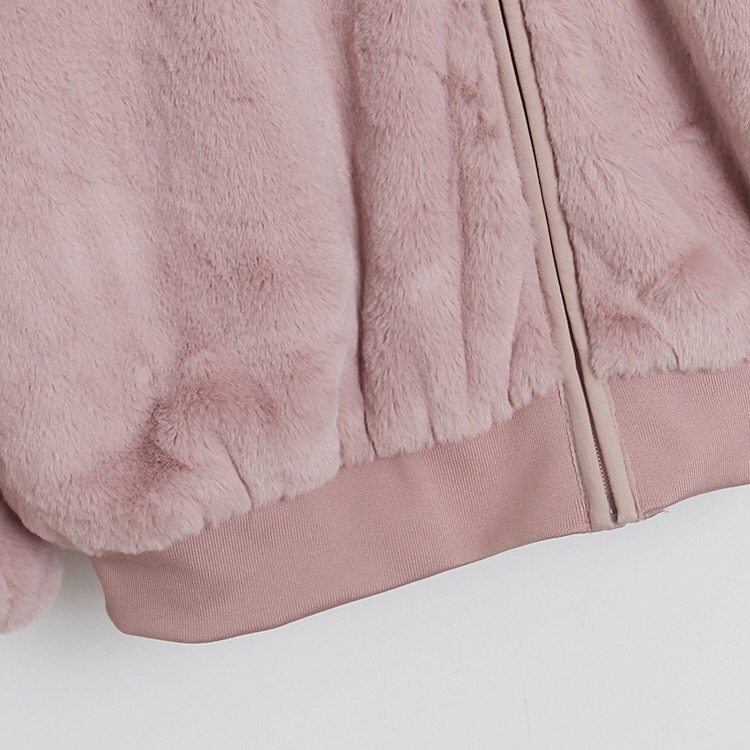Pink latte เสื้อเฟอร์กันหนาว หมวกฮู้ด เสื้อขน (FLUFFY COAT ) แบรนด์ Pink latte