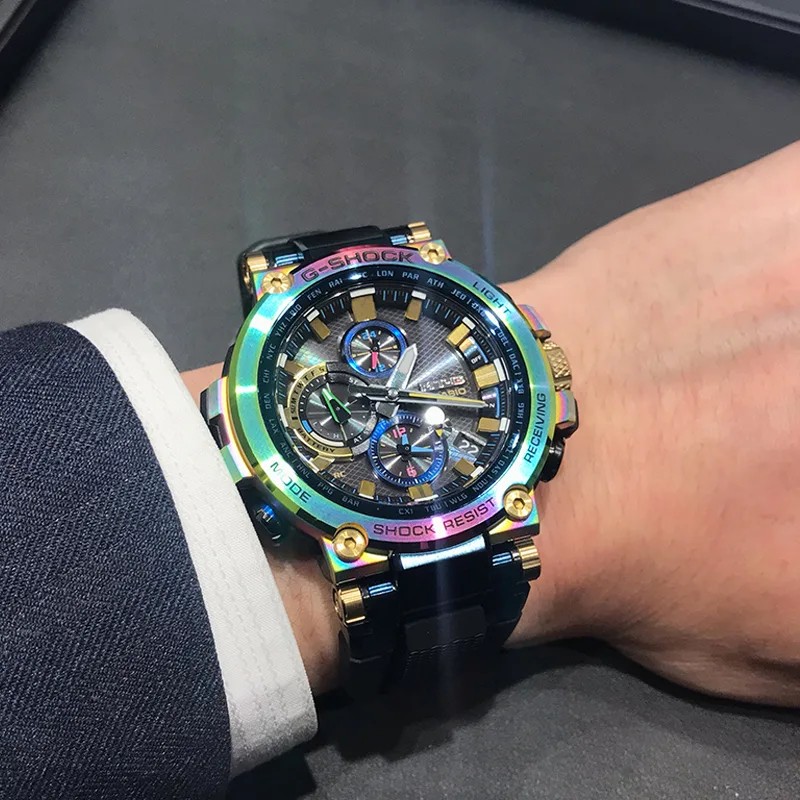 CASIO G-SHOCK นาฬิกาข้อมือ นาฬิกากันน้ำ นาฬิกาของแท้ ประกันศูนย์ CMG 1 ปี รุ่น MTG-B1000RB-2A นาฬิกาสีน้ำเงิน