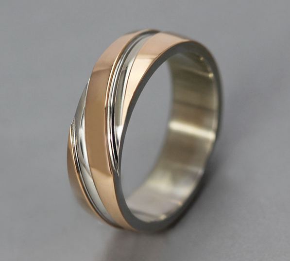 แหวนผู้ชาย แหวนผู้หญิง ใส่ได้ แหวน Stainless Steel สี Rose Gold สลับเงิน บากลาย ทำลวดลาย แหวนใส่ออกงาน เพิ่มความดูดี มีระดับ 788483_2