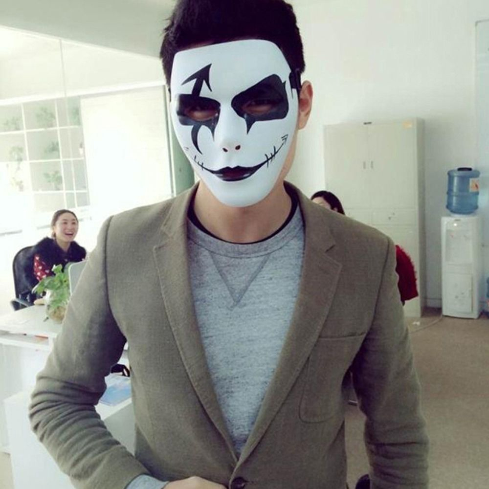 หน้ากากเต้นรำสยองขวัญ ชายหญิงสีขาวดำ หน้ากากปาร์ตี้ หน้ากากแฟนซี หน้ากากฮาโลวีน หน้ากากผี หน้ากากสตรีทแดนซ์