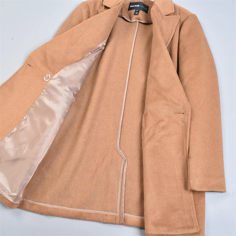 Love tree เสื้อโค้ทกันหนาว เสื้อกันหนาว overcoat โค้ทวูล สีcamel belt coat สีครีมเบจ แบรนด์ RIVER ISLAND Camel
