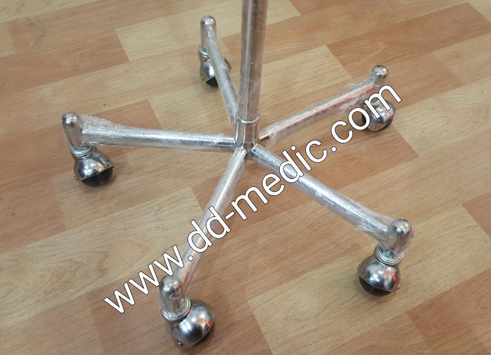 เสาน้ำเกลือสแตนเลสสำหรับแขวนถุงอาหาร,สารละลาย อย่างหนา ขา 5แฉก ปรับระดับสูงต่ำได้ แข็งแรง *สินค้าจัดส่งโดยบริษัทขนส่ง*