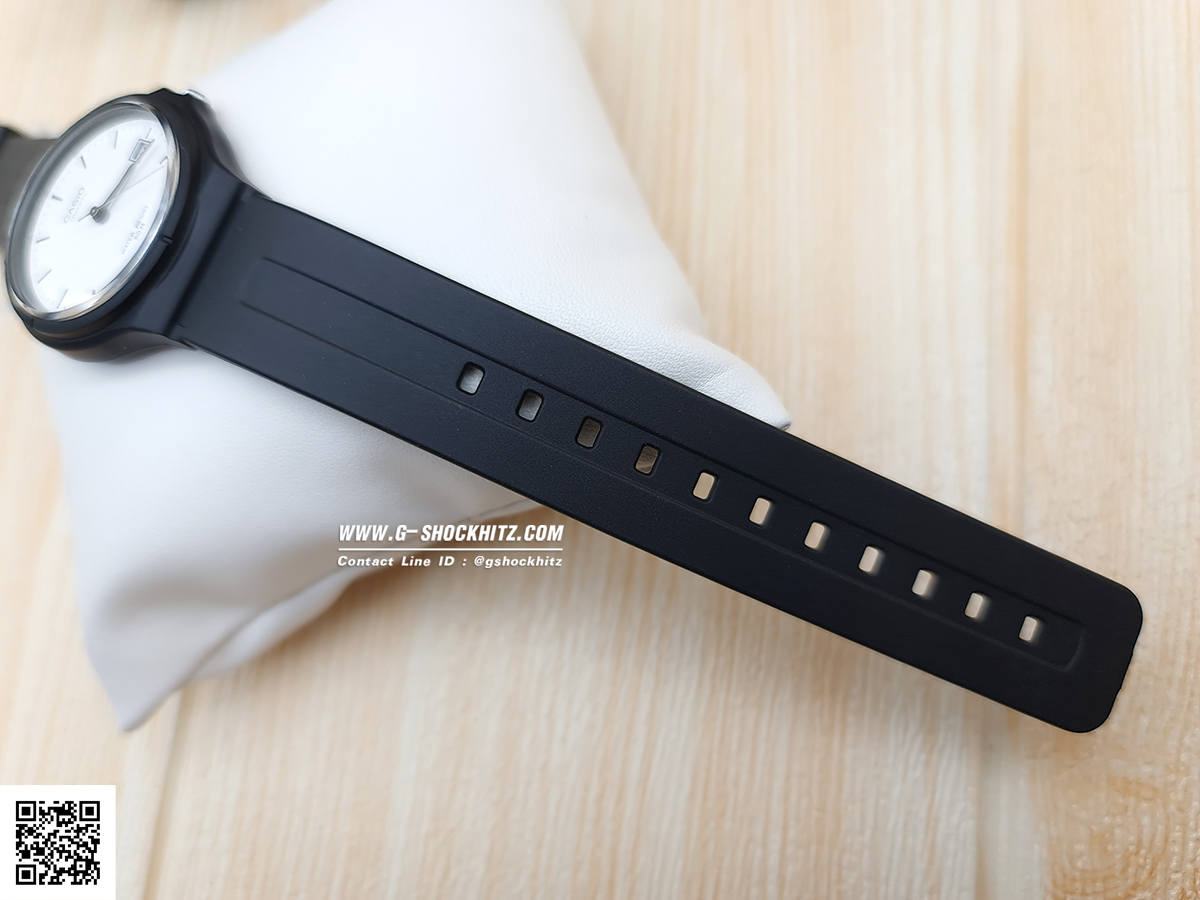 CASIO นาฬิกาคาสิโอ นาฬิกาข้อมือ นาฬิกากันน้ำ นาฬิกาของแท้ ประกันศูนย์ CMG 1 ปี รุ่น MW-59-7E นาฬิกาสีดำ