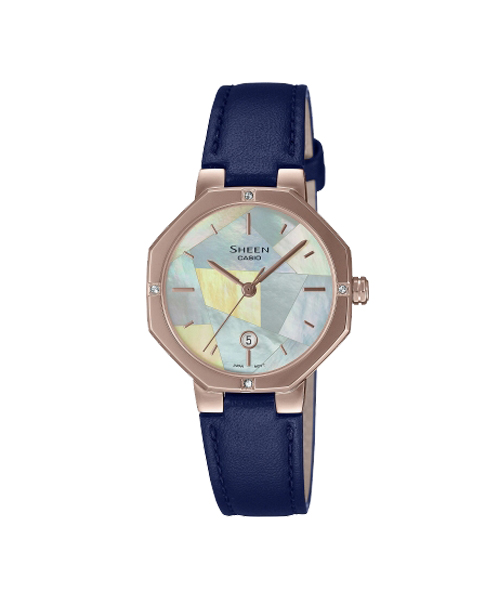 CASIO SHEEN นาฬิกาข้อมือ นาฬิกากันน้ำ นาฬิกาของแท้ ประกันศูนย์ CMG 1 ปี รุ่น SHE-4543CGL-2A นาฬิกาสีน้ำเงิน