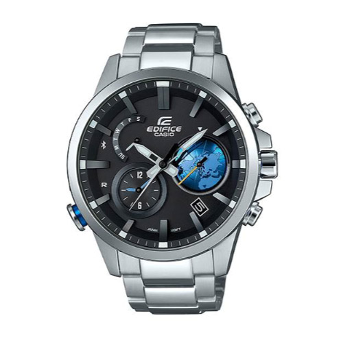 CASIO EDIFICE นาฬิกาข้อมือ นาฬิกากันน้ำ นาฬิกาของแท้ ประกันศูนย์ CMG 1 ปี รุ่น EQB-600D-1A2 นาฬิกาสีเงิน
