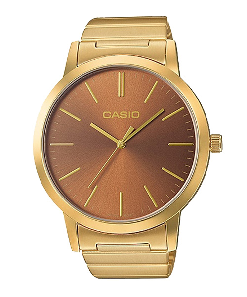 CASIO นาฬิกาคาสิโอ นาฬิกาข้อมือ นาฬิกากันน้ำ นาฬิกาของแท้ ประกันศูนย์ CMG 1 ปี รุ่น LTP-E118G-5A นาฬิกาสีทอง
