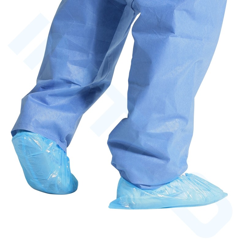 Shoes cover plastick พลาสติกคลุมรองเท้า สีฟ้า มี 50 คู่