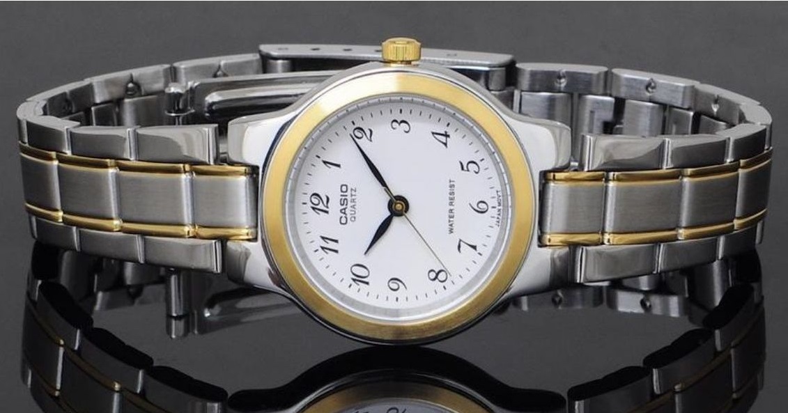 CASIO นาฬิกาคาสิโอ นาฬิกาข้อมือ นาฬิกากันน้ำ นาฬิกาของแท้ ประกันศูนย์ CMG 1 ปี รุ่น LTP-1131G-7B นาฬิกาสีเงิน