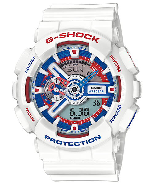 CASIO G-SHOCK นาฬิกาข้อมือ นาฬิกากันน้ำ นาฬิกาของแท้ ประกันศูนย์ CMG 1 ปี รุ่น GA-110TR-7A นาฬิกาสีขาว