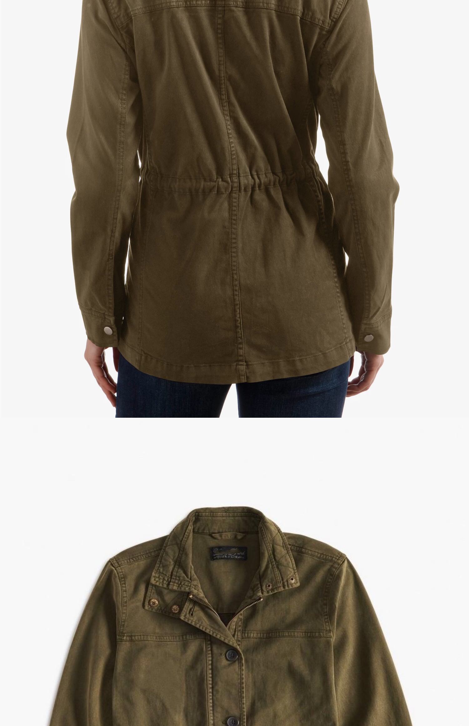 LUCKY BRAND เสื้อนอกเขียวทหาร เสื้อแจ็คเก็ต แนวทหาร แพทเทิน Lucky brandสวย เท่ห์ มาก แบรนด์ In extenso สำเนา เขียว