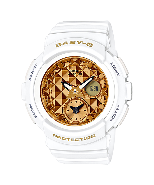 CASIO BABY-G นาฬิกาข้อมือ นาฬิกากันน้ำ นาฬิกาของแท้ ประกันศูนย์ CMG 1 ปี รุ่น BGA-195M-7A นาฬิกาสีขาว