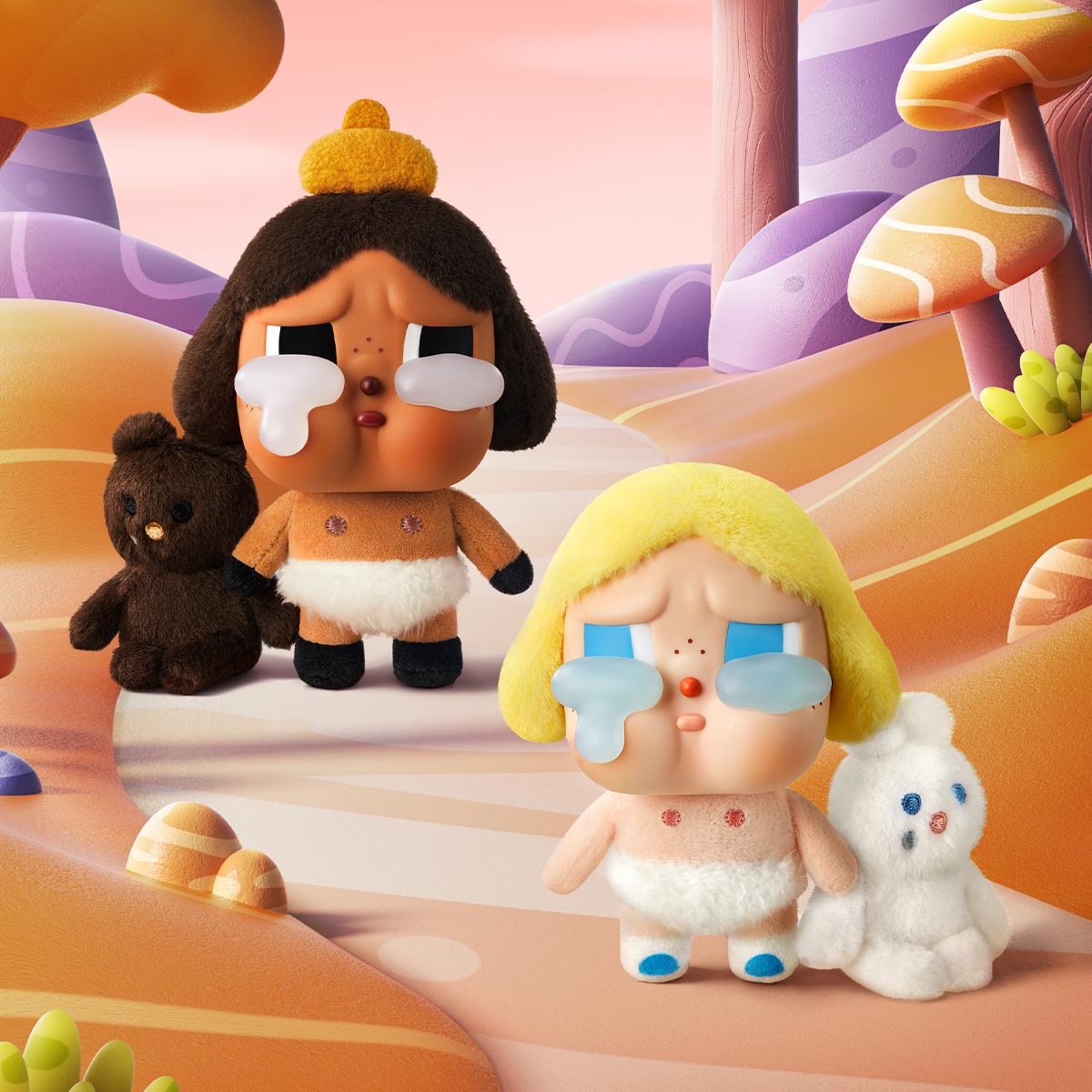 POP MART พวงกุญแจCRYBABY Crying Again Series Vinyl Face Plush Blind Box