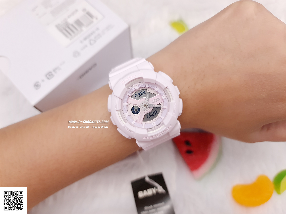 CASIO BABY-G นาฬิกาข้อมือ นาฬิกากันน้ำ นาฬิกาของแท้ ประกันศูนย์ CMG 1 ปี รุ่น BA-110-4A2 นาฬิกาสีชมพู