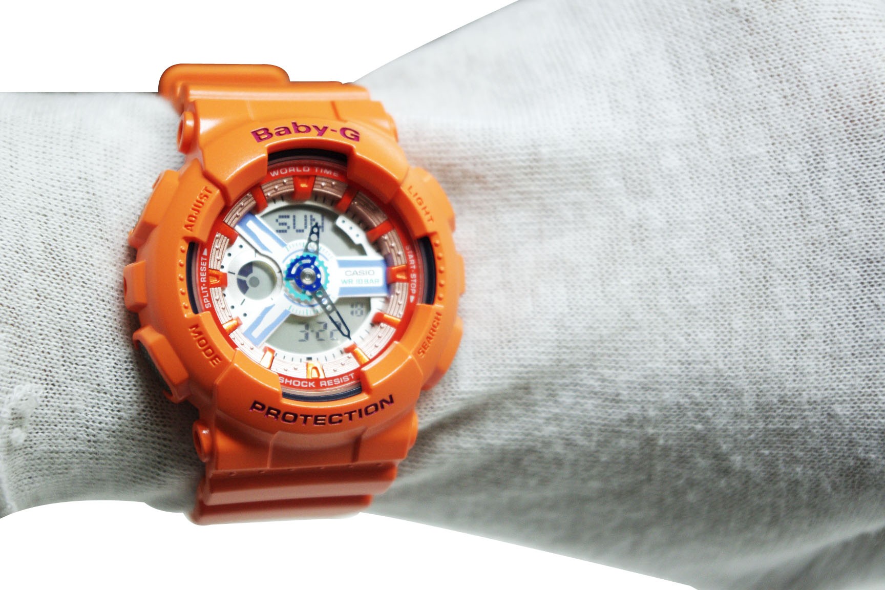 CASIO BABY-G นาฬิกาข้อมือ นาฬิกากันน้ำ นาฬิกาของแท้ ประกันศูนย์ CMG 1 ปี รุ่น BA-110SN-4A นาฬิกาสีส้ม