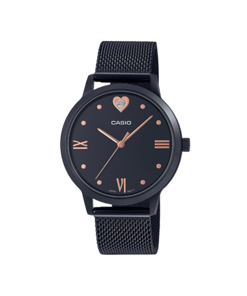 CASIO นาฬิกาคาสิโอ นาฬิกาข้อมือ นาฬิกากันน้ำ นาฬิกาของแท้ ประกันศูนย์ CMG 1 ปี รุ่น LTP-2022VMB-1C นาฬิกาสีดำ