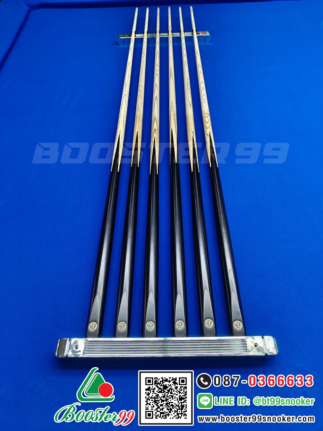 [TN02-TN03] ที่วางไม้คิว ติดผนัง 6 ด้าม พลาสติก สีเงิน-สีทอง