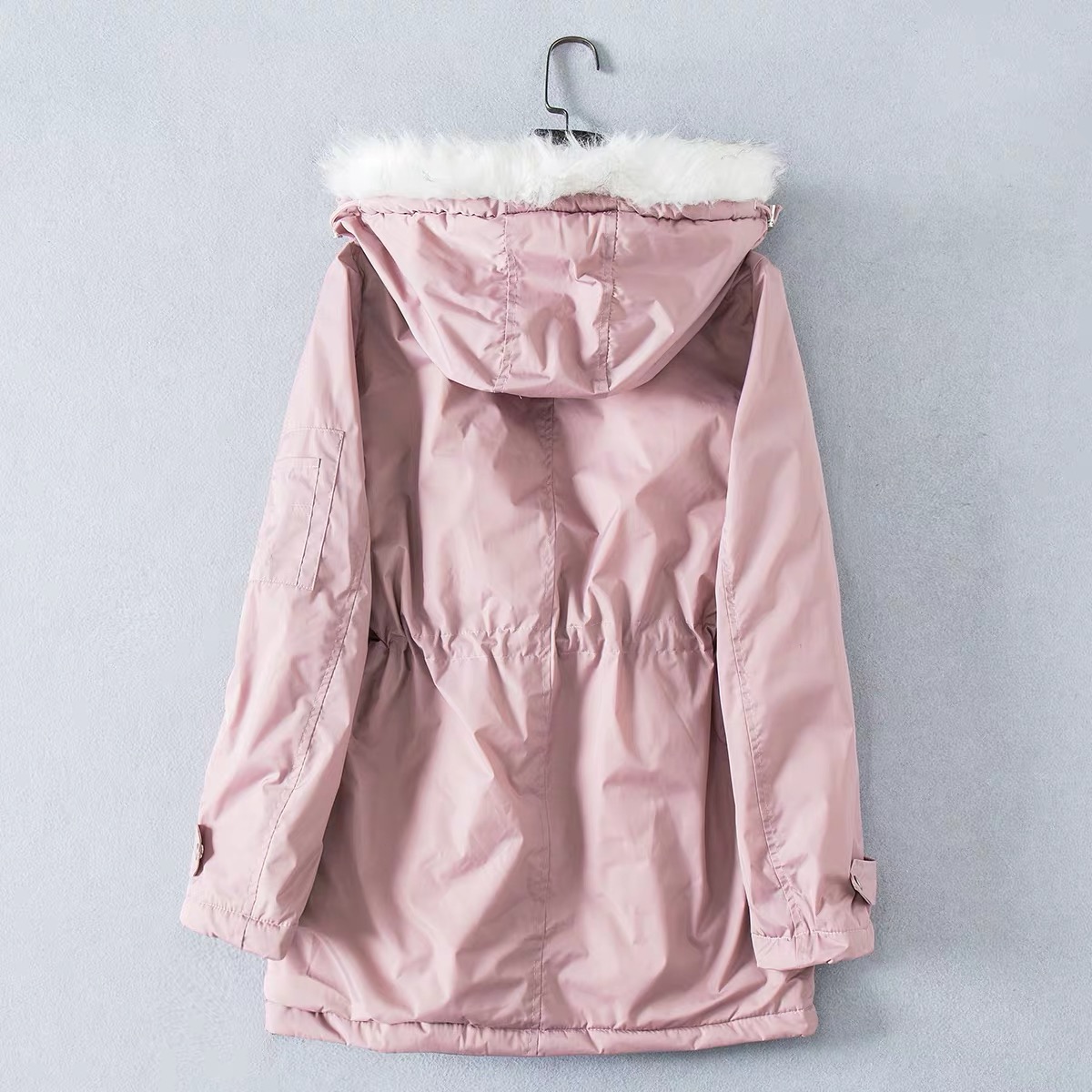 Miss london เสื้อโค้ทฮู้ดกันหนาว เสื้อปาร์กา parka สีชมพู แบรนด์Miss london สำเนา สำเนา ชมพู