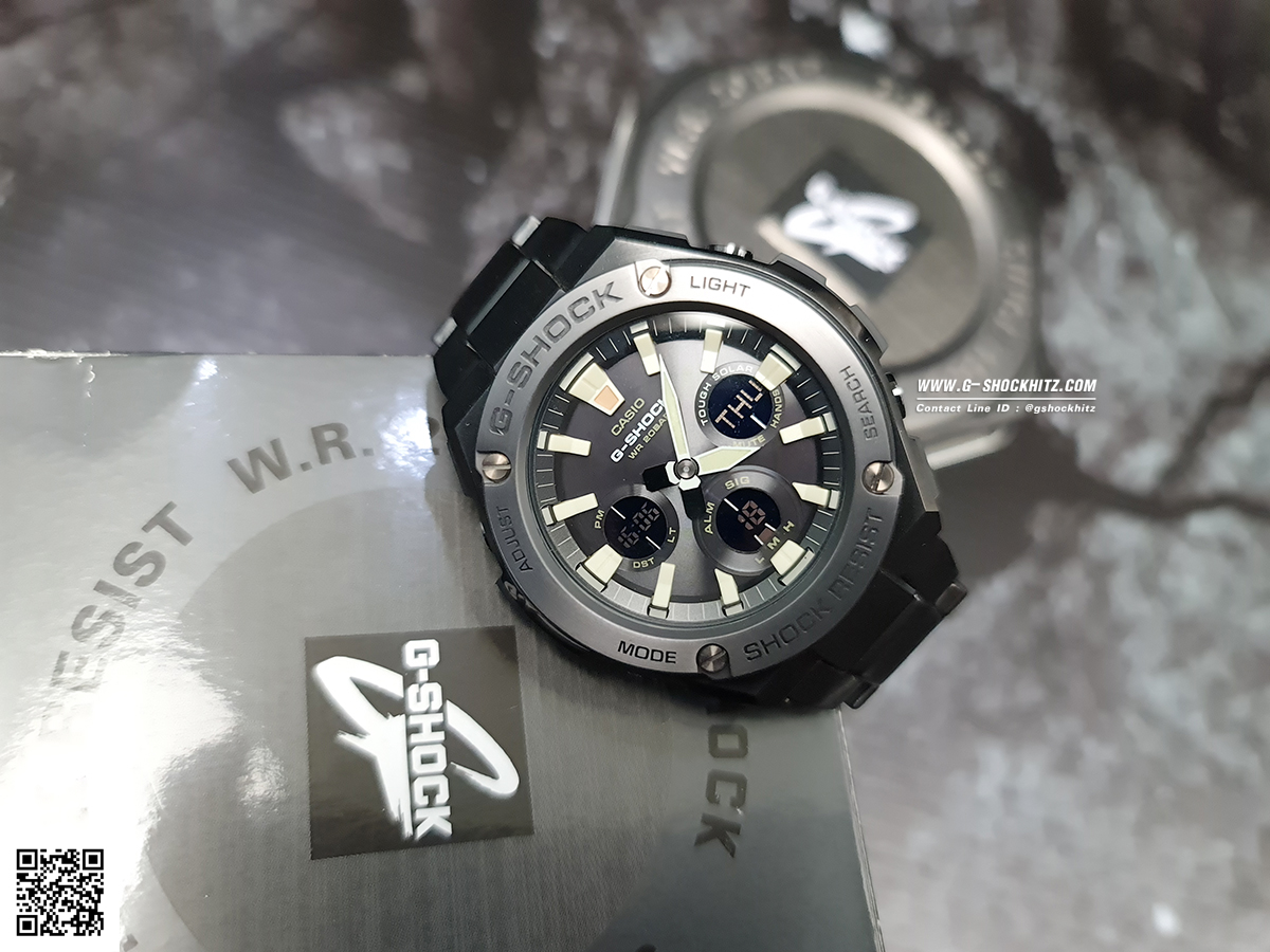 CASIO G-SHOCK นาฬิกาข้อมือ นาฬิกากันน้ำ นาฬิกาของแท้ ประกันศูนย์ CMG 1 ปี รุ่น GST-S130BD-1A นาฬิกาสีดำ