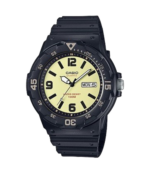 CASIO นาฬิกาคาสิโอ นาฬิกาข้อมือ นาฬิกากันน้ำ นาฬิกาของแท้ ประกันศูนย์ CMG 1 ปี รุ่น MRW-200H-5B นาฬิกาสีดำ