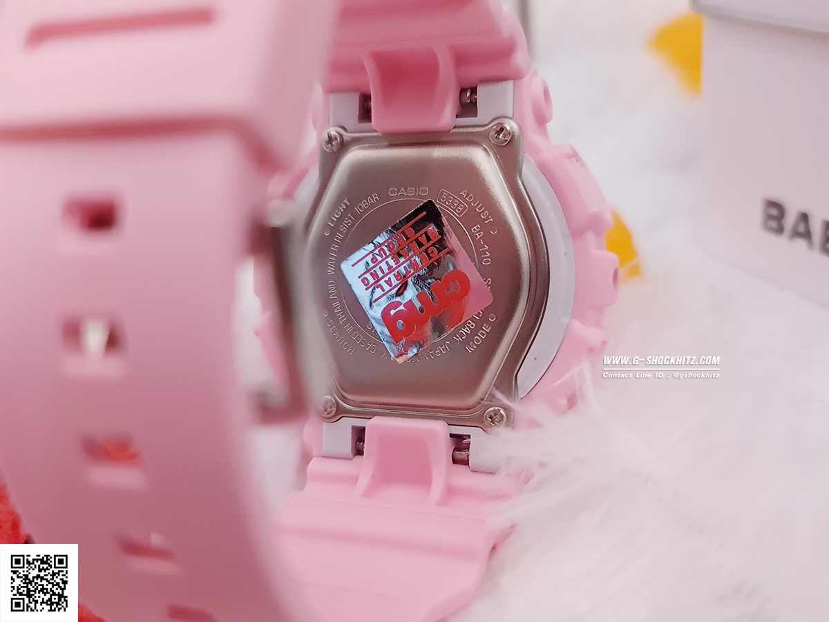CASIO MID YEAR SALE BABY-G พร้อมส่ง นาฬิกาข้อมือ นาฬิกากันน้ำ นาฬิกาของแท้ ประกันศูนย์ CMG 1 ปี รุ่น BA-110-4A1 นาฬิกาสีชมพู