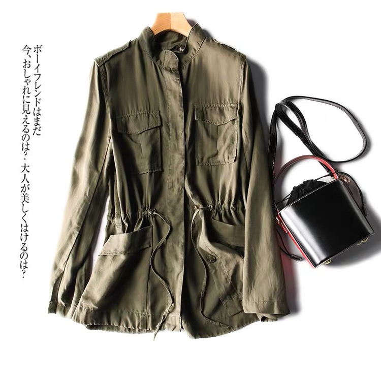 H&M (ตัดป้ายบางส่วน) เสื้อแจ็คเก็ต เสื้อเขียวทหาร เสื้อนอก แบรนด์H&M แพทเทินสวย เท่ห์มาก คะ Size M/L/XL/XXL เขียว